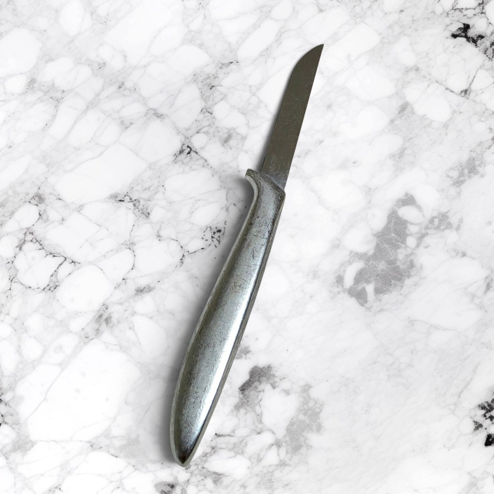 Vintage MCM Gerber Pixie Chrome Handle Paring Knife Steel Blade Made in USA